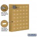 Salsbury Cell Phone Storage Locker - 7 Door High Unit (5 Inch Deep Compartments) - 35 A Doors - Gold - Surface Mounted - Master Keyed Locks